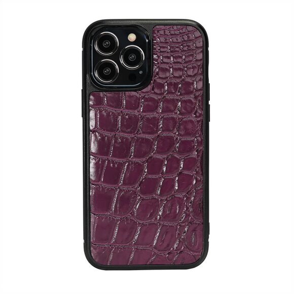 Handmade iPhone 13 Pro Max Cover - Authentic Alligator